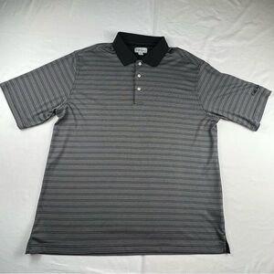 Walter Hagen - Men’s Golf Shirt - Polo - Gray Stripes - XL
